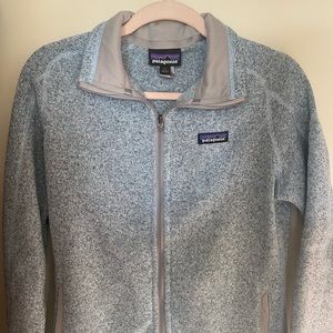 Blue north face zip up